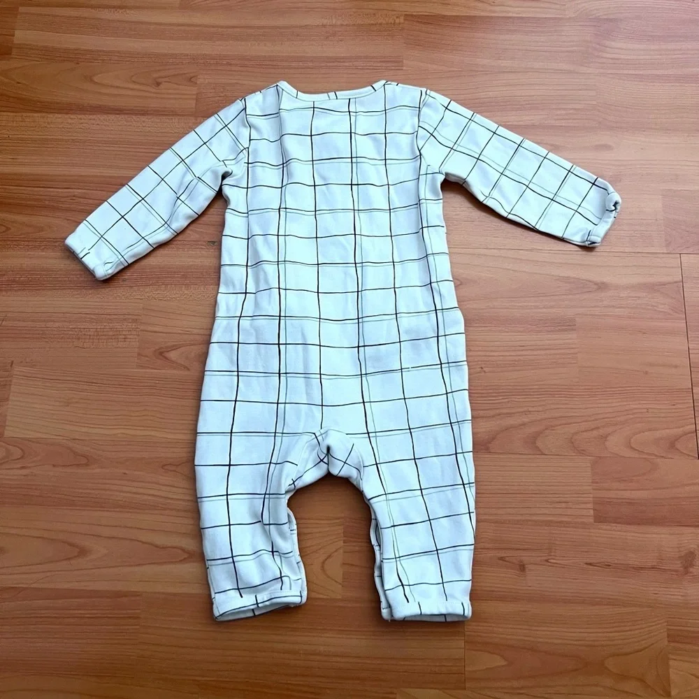 Pehr Plaid Windowpane Romper - 6-12 months